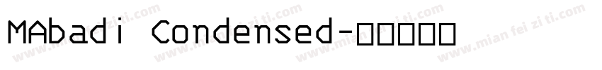 MAbadi Condensed字体转换